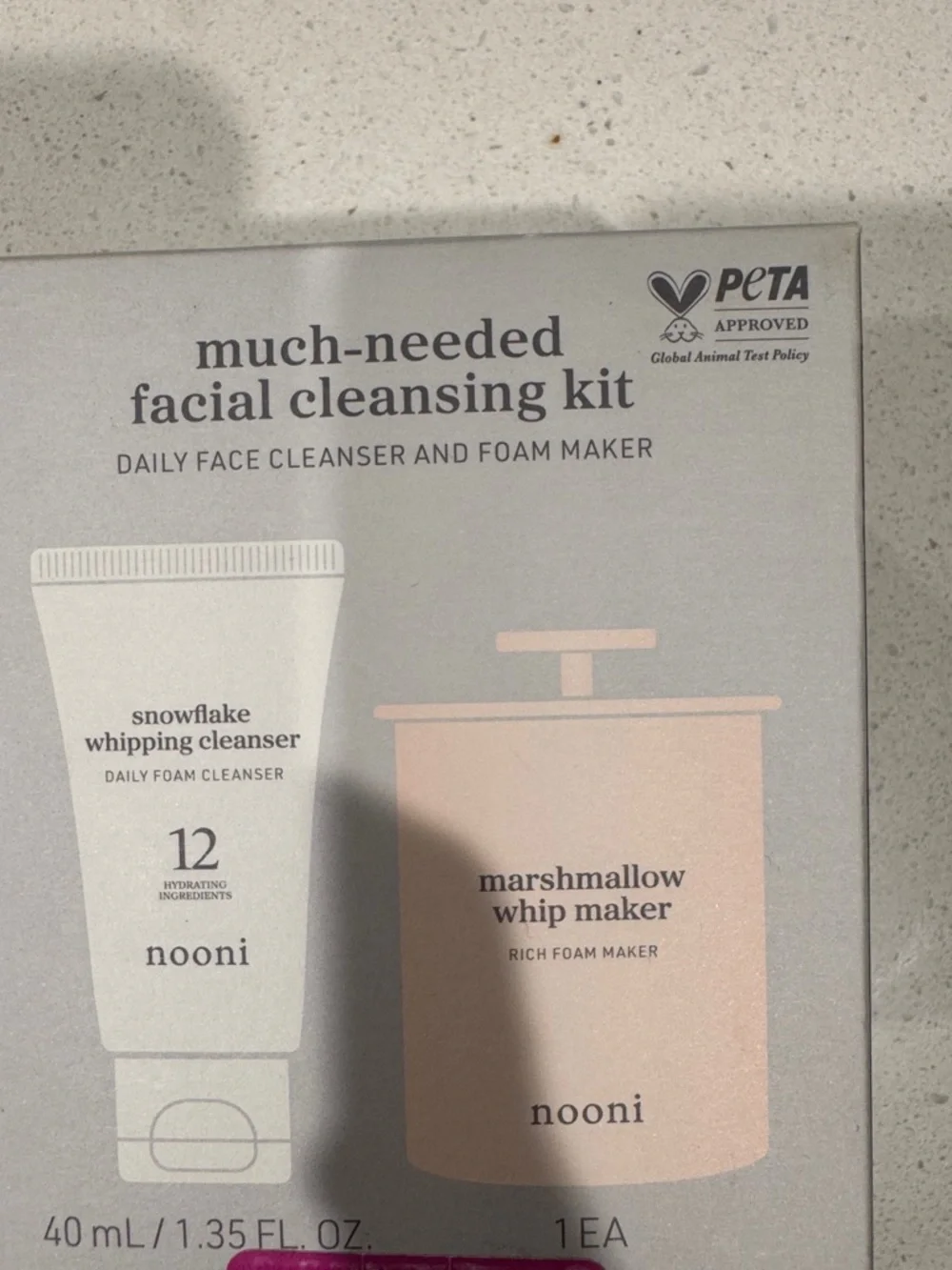 Much-Needed Facial Cleansing Kit - White & Pink
